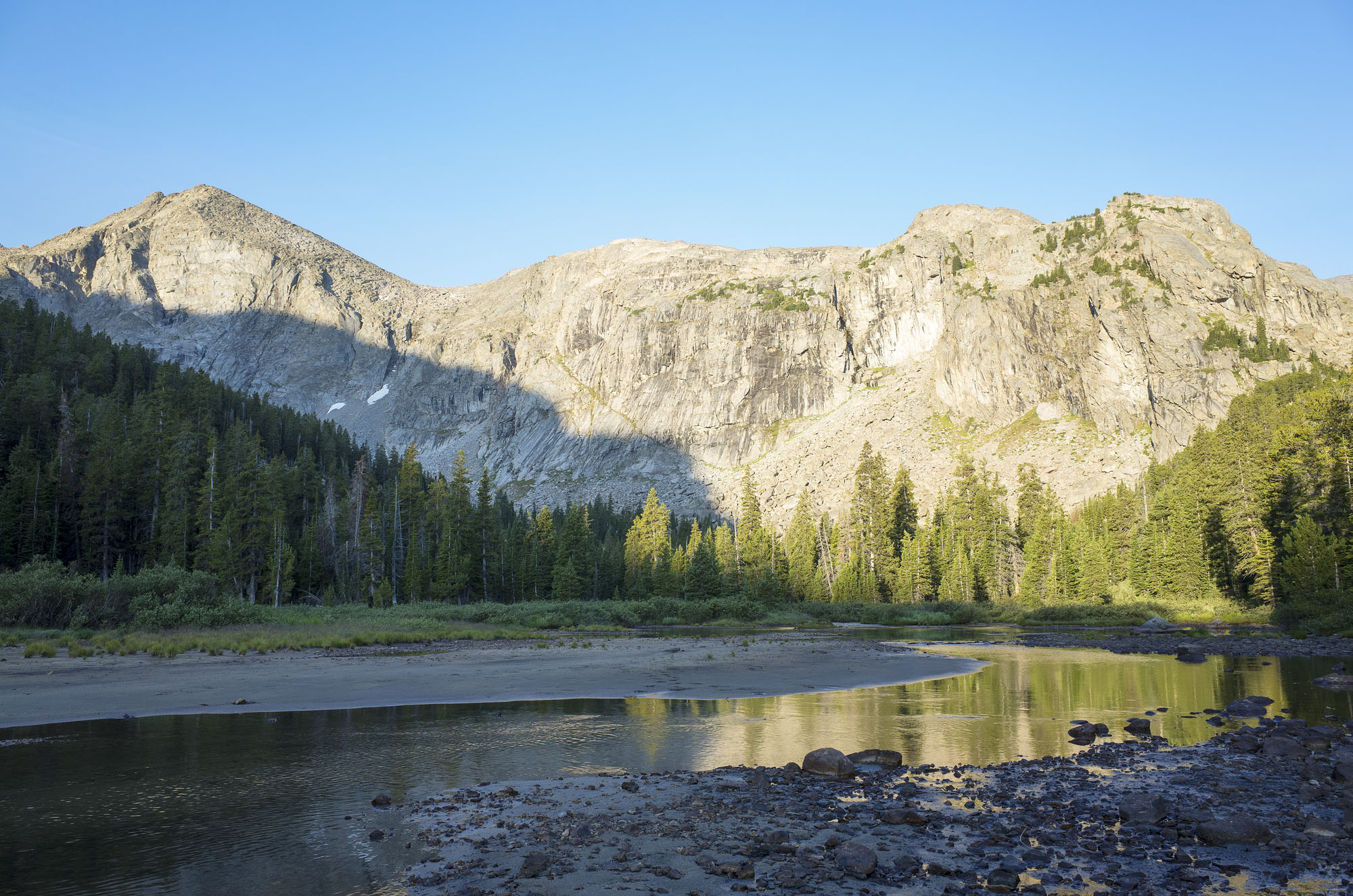 Sunrise on the Grave Lake inlet